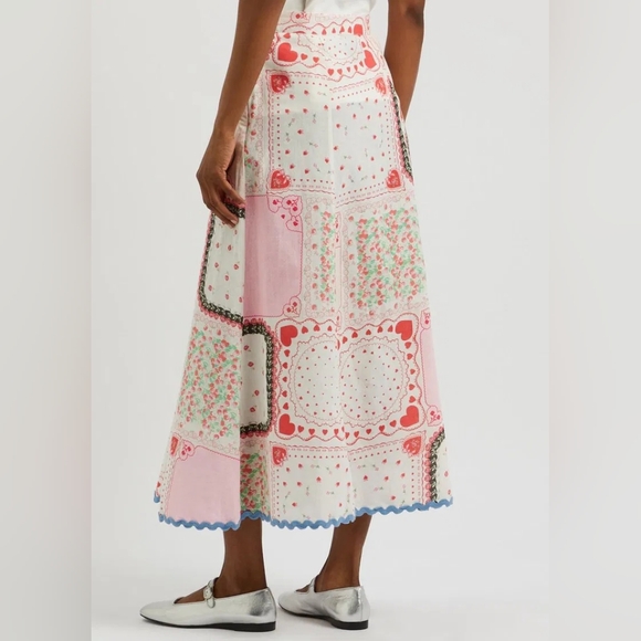 DAMSON MADDER Hyan Printed Cotton/Blend Skirt EU Size 16 /US Size 12 (see Meas - Picture 2 of 14